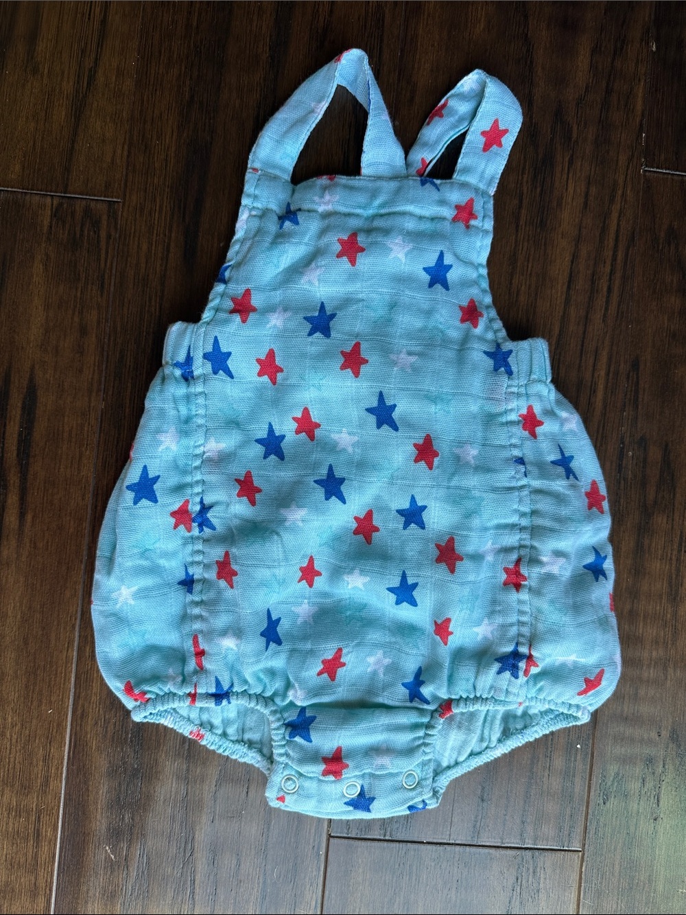 Siix Light Blue Star-Print Baby Romper